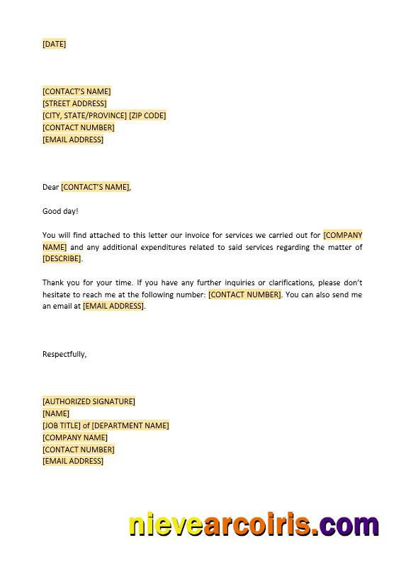 Letter to Customer Invoice Attached